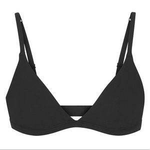 SKIMS Stretch Cotton Triangle Bralette Soot